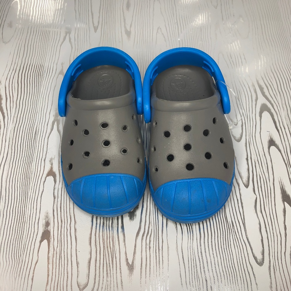 Toddler Crocs in Grey and Blue Unisex